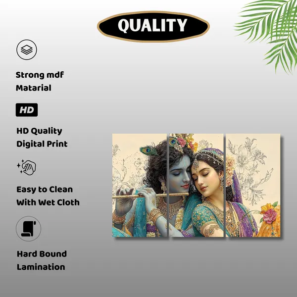 Radha_Krishna_Floral_Three_Panel_Wall_Art