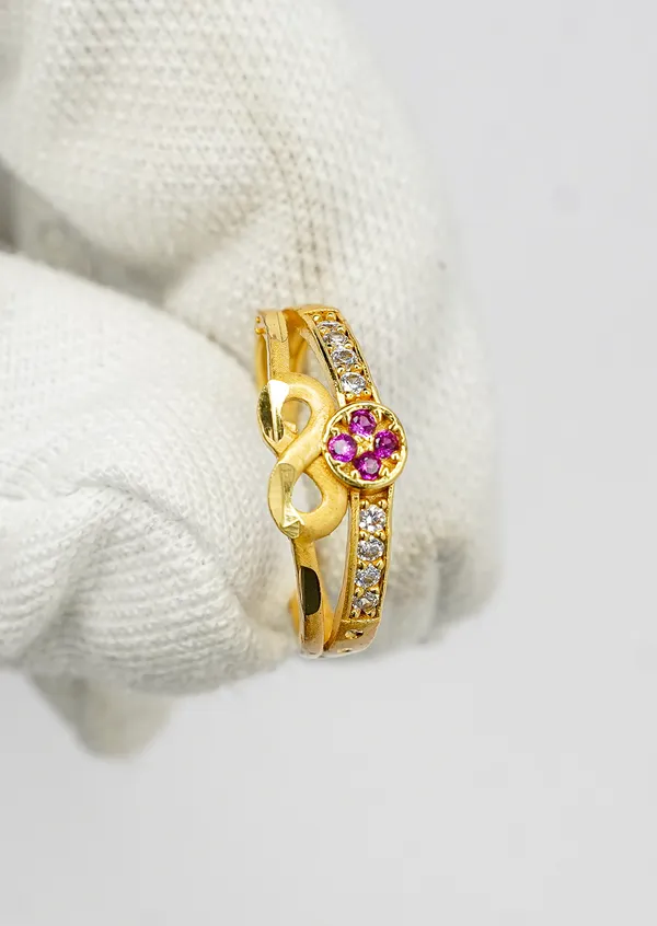 Premium_Gold_Plated__Purple_Stone_Ring_For_Women