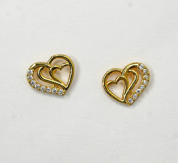Premium_Gold_Plated__Heart_Stud_Earrings_For_Women