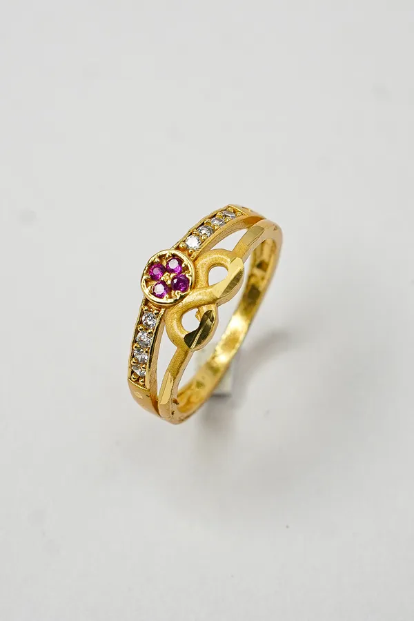 Premium_Gold_Plated__Purple_Stone_Ring_For_Women