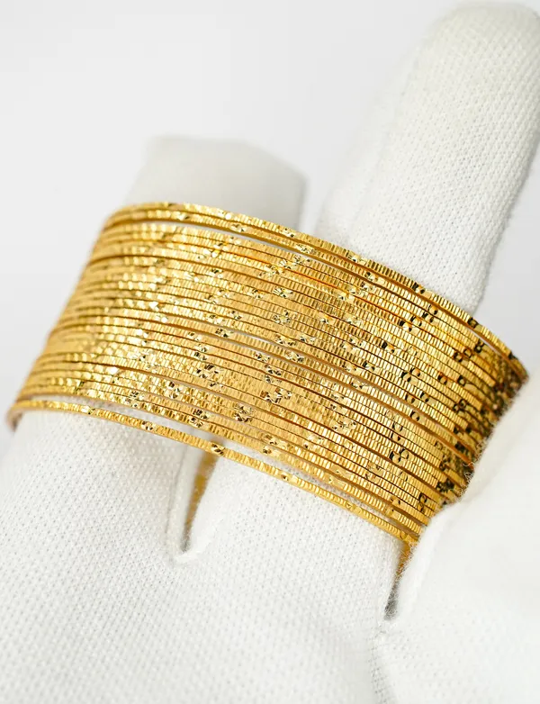 Premium_Gold_Plated__Textured_Bangle_Set_For_Women