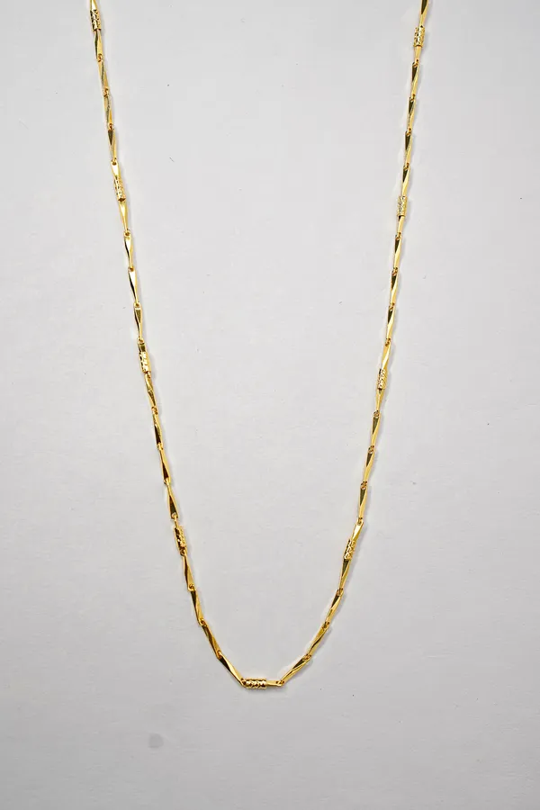 Premium_Gold_Plated__Textured_Link_Chain_Necklace_For_Women