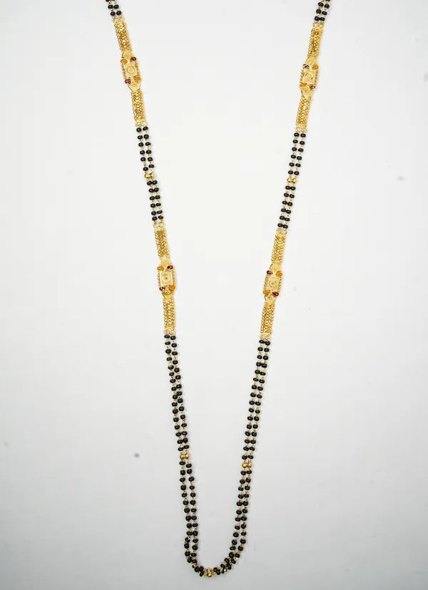Premium_Gold_Plated__Black_Beaded_Mangalsutra_For_Women