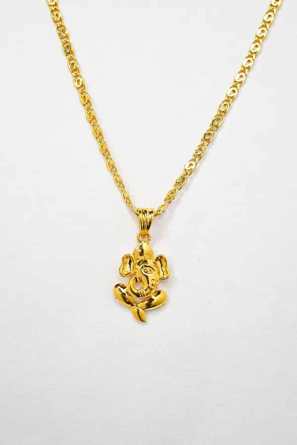 Premium_Gold_Plated__Ganesha_Pendant_Necklace_For_Women