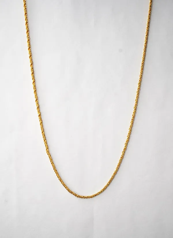 Premium_Gold_Plated__Textured_Chain_Necklace_For_Women