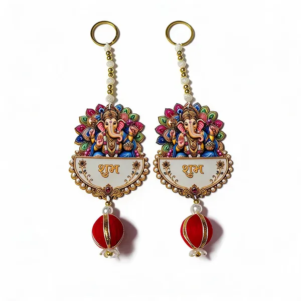 Multicolour_Ganesh_Shubh_Hanging_Decor_Set_Of_2