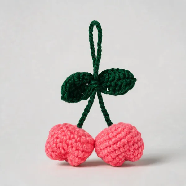 Pink_Crochet_Cherry_Bag_Charm_for_Women