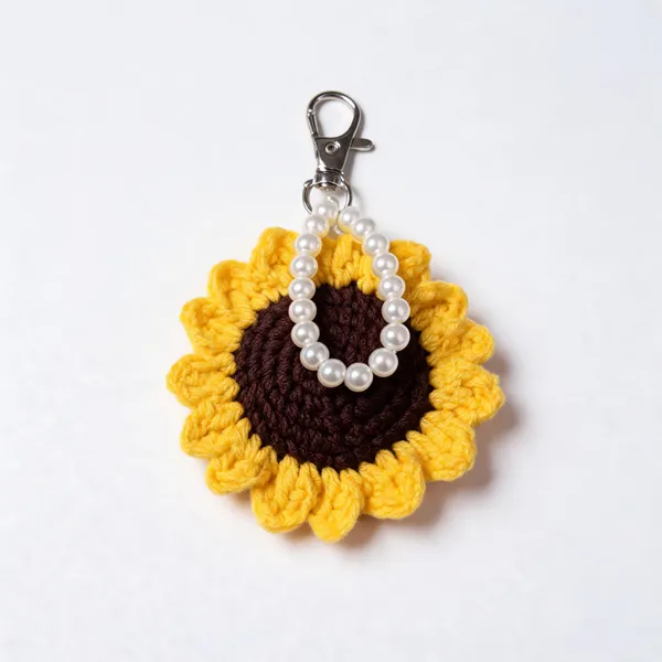 Yellow_Crochet_Sunflower_Bag_Charm_for_Women