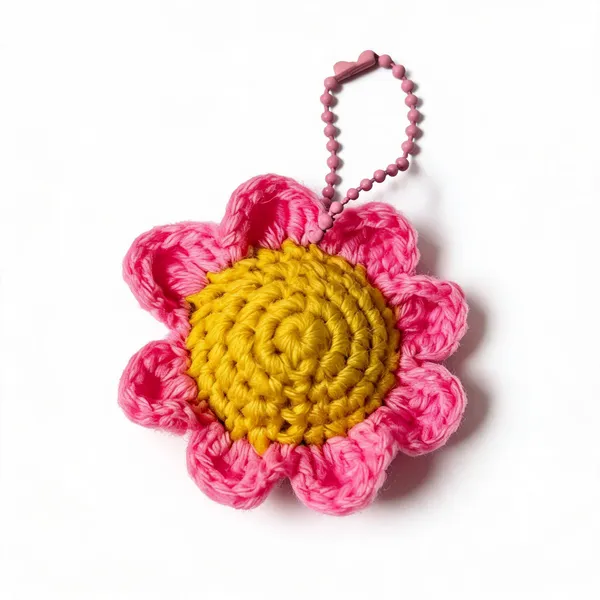 Pink_And_Yellow_Crochet_Flower_Bag_Charm