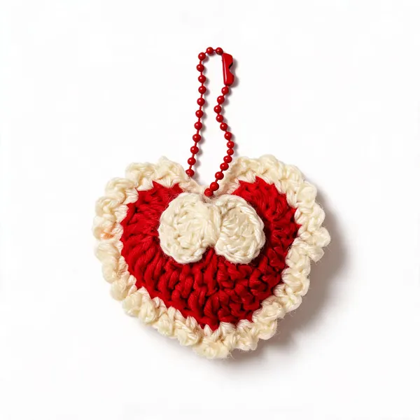 Crochet_Red_And_White_Heart_Bag_Charm