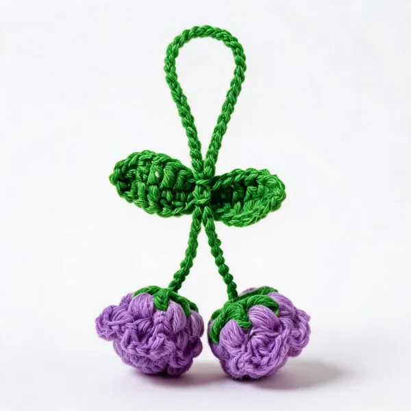 Green_Crochet_Flower_Bag_Charm