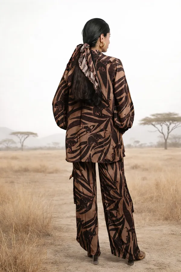 Safari_Light_Three_Piece_Shirt_Crop_Top_Pant_Co-Ord_Set