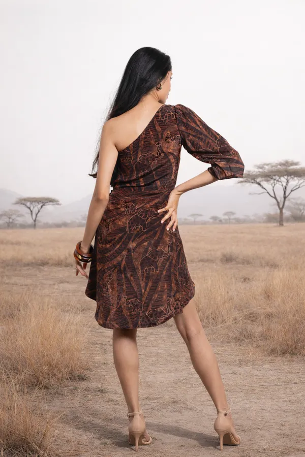 Safari_Dark_One_Shoulder_Wrap_Dress
