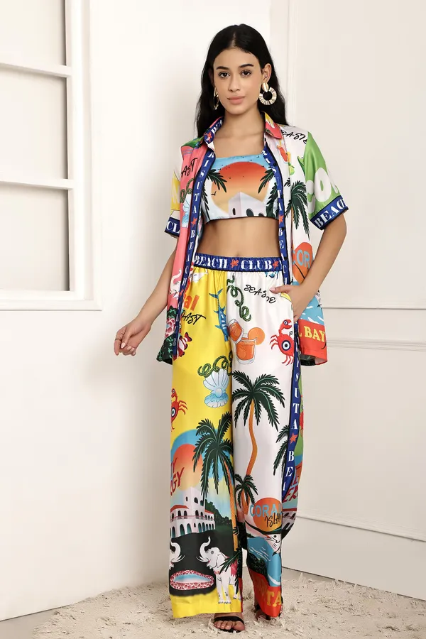Beach_Club_Co-Ord_Set_For_Women_Top_Shirt_Pant_Vacation_Outfit