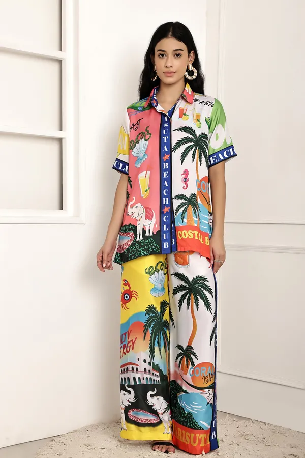 Beach_Club_Co-Ord_Set_For_Women_Top_Shirt_Pant_Vacation_Outfit