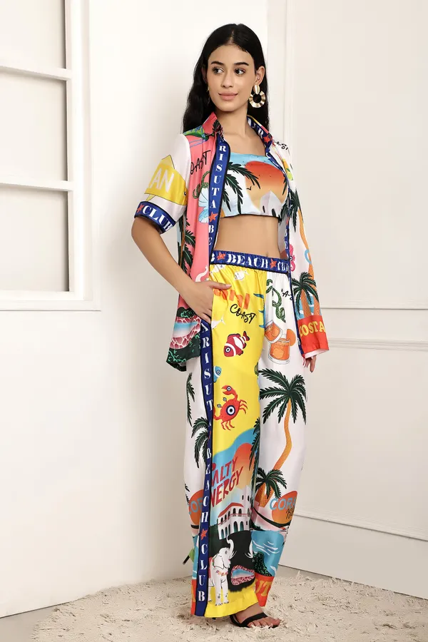 Beach_Club_Co-Ord_Set_For_Women_Top_Shirt_Pant_Vacation_Outfit