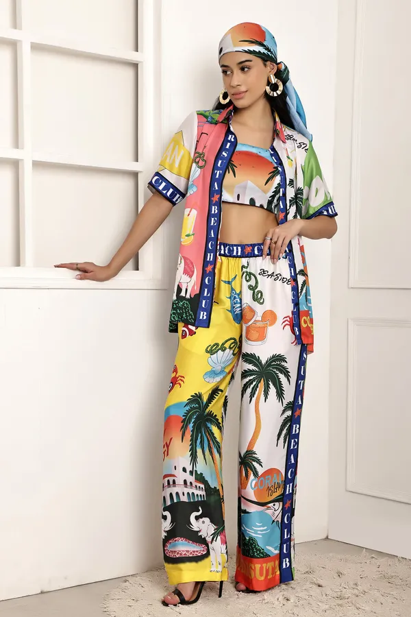 Beach_Club_Co-Ord_Set_For_Women_Top_Shirt_Pant_Vacation_Outfit