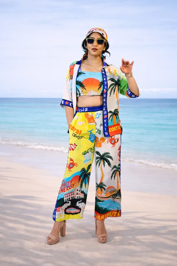 Beach_Club_Co-Ord_Set_For_Women_Top_Shirt_Pant_Vacation_Outfit