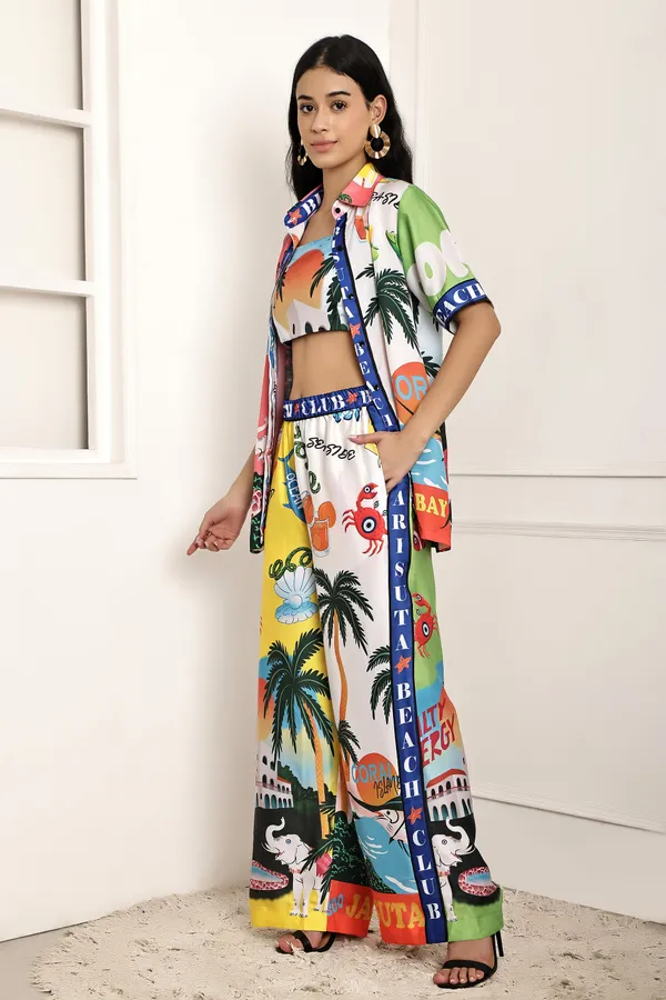 Beach_Club_Co-Ord_Set_For_Women_Top_Shirt_Pant_Vacation_Outfit