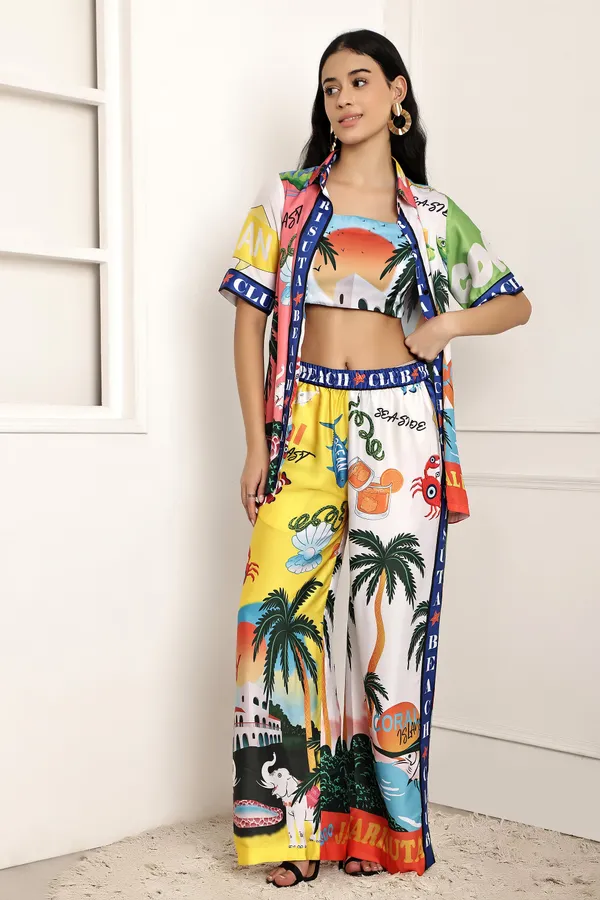 Beach_Club_Co-Ord_Set_For_Women_Top_Shirt_Pant_Vacation_Outfit