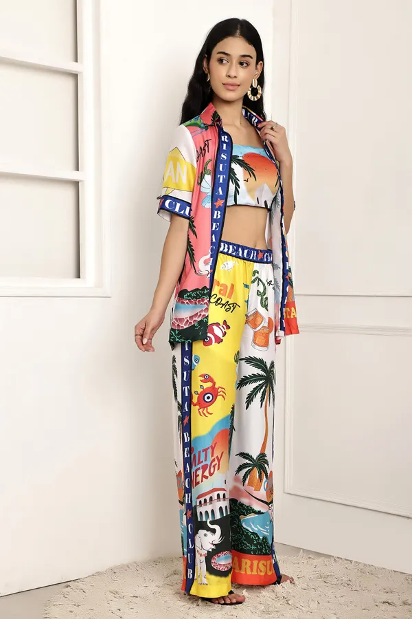 Beach_Club_Co-Ord_Set_For_Women_Top_Shirt_Pant_Vacation_Outfit