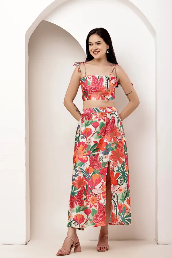 Paradise_Garden_Bow_Tie_Up_Top_Slit_Maxi_Skirt_Co-Ord_Set