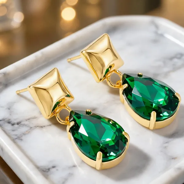 Green_Metal_Earring_Women