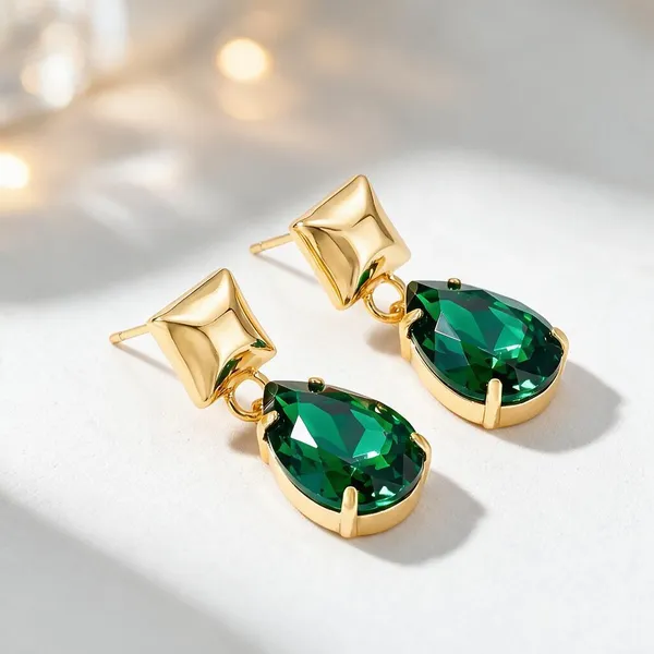 Green_Metal_Earring_Women