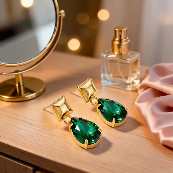 Green_Metal_Earring_Women