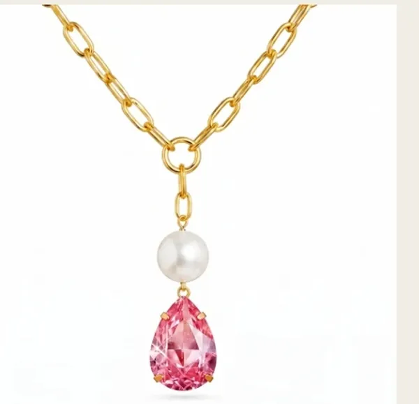 Pink_Metal_Necklace_Women