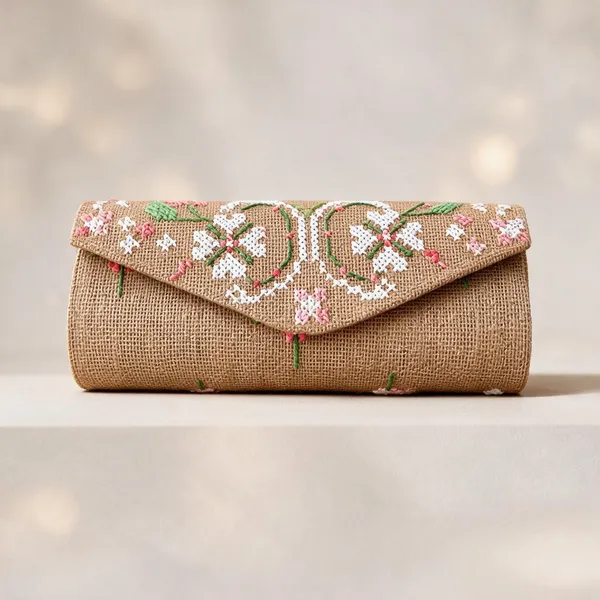 Brown_Jute_Clutch_Bag_Women