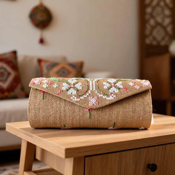 Brown_Jute_Clutch_Bag_Women
