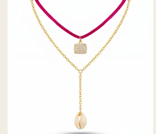 Pink_Gold_Metal_Necklace_Women