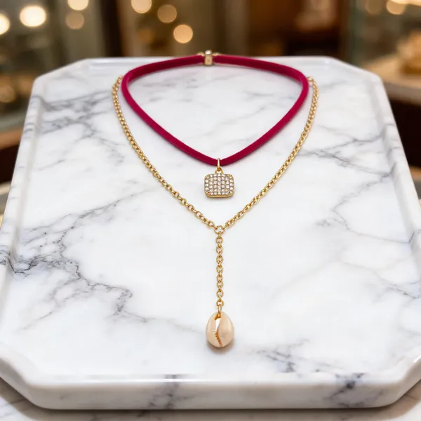 Pink_Gold_Metal_Necklace_Women