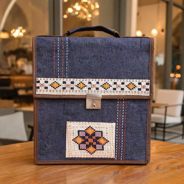 Navy_Blue_Jute_Laptop_Bag_Professionals_&_Students