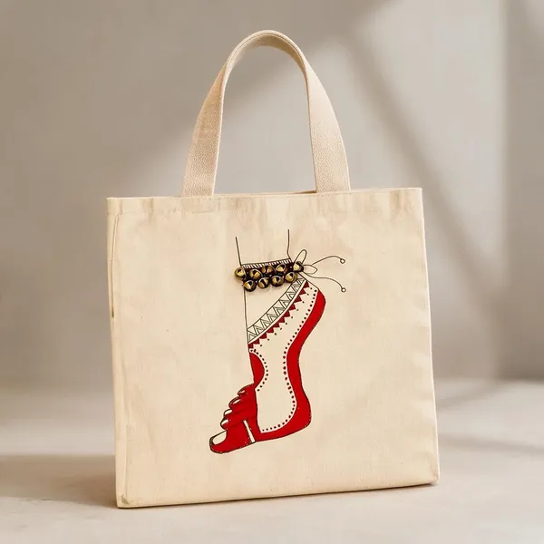 Red_Cotton_Jute_Tote_Bag_-_Handpainted_Women