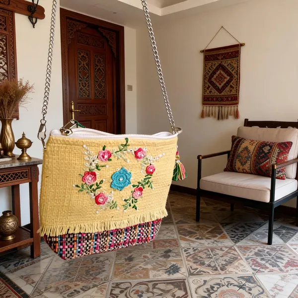 Yellow_Jute_Jute_Phone_Holder_Bag_Women