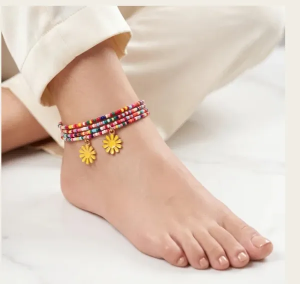 Multicolor_Metal_Anklets_Women