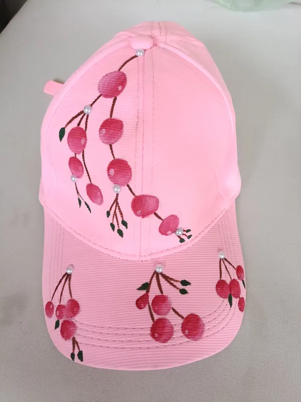 Pink_Synthetic_Cap_Women