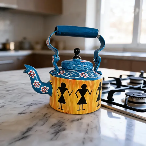 Yellow_Metal_Kettle_Household_Use