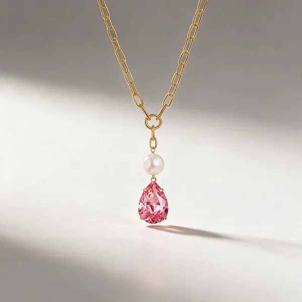 Pink_Metal_Necklace_Women