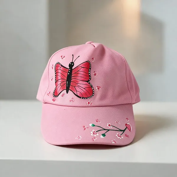 Pink_Synthetic_Cap_Women