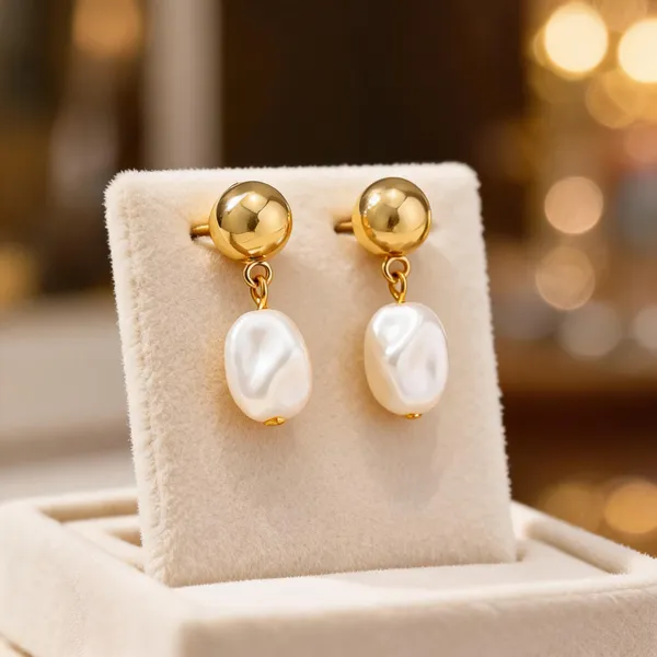 White_Metal_Earring_Women