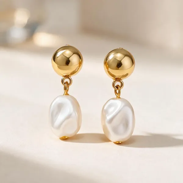 White_Metal_Earring_Women