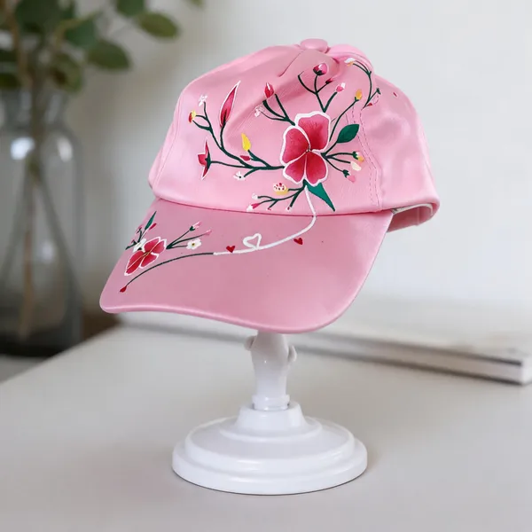 Pink_Satin_Cap_Women