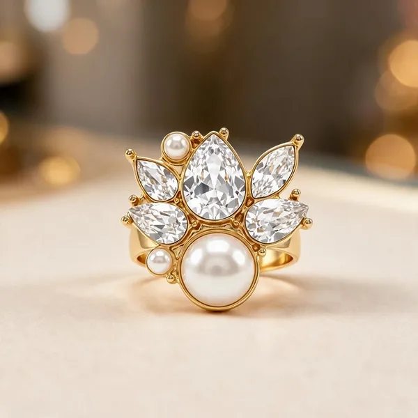 White_Metal_Ring_Women