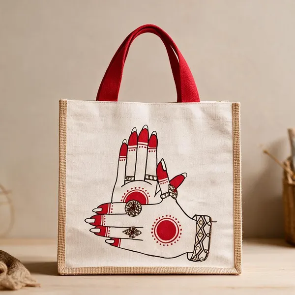 Red_Cotton_Jute_Tote_Bag_-_Handpainted_Women