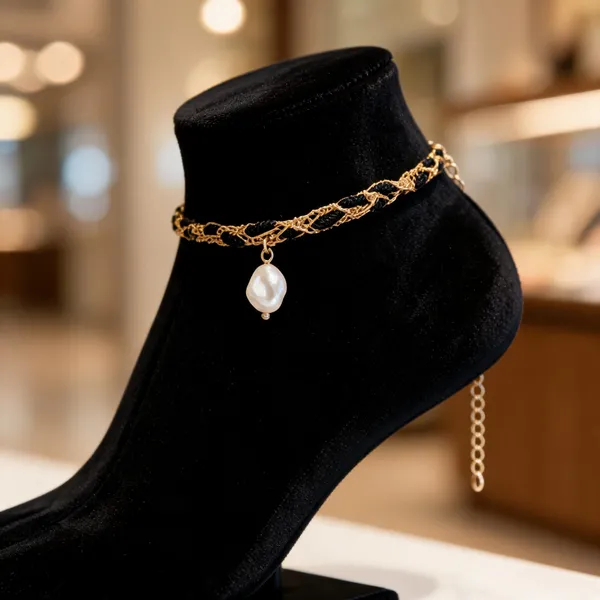 White_Metal_Anklets_Women