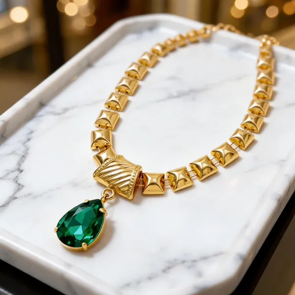 Green_Metal_Necklace_Women