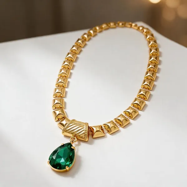 Green_Metal_Necklace_Women